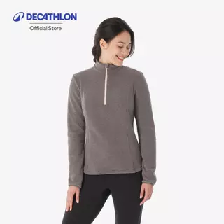 Decathlon Women’S Mountain Hiking Fleece Jacket เสื้อเดินป่าผ้าฟลีซสำหรับผู้หญิง รุ่น Mh100 - White