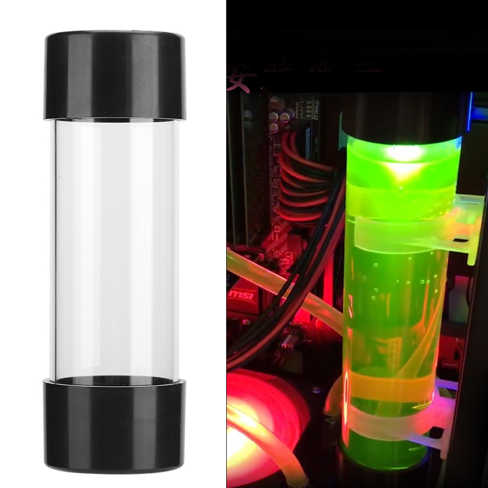 Ropa888 Yidesu Water Cooling Reservoir PC อะคริลิคใสหลอดกระบอก G1 / 4 ด้าย