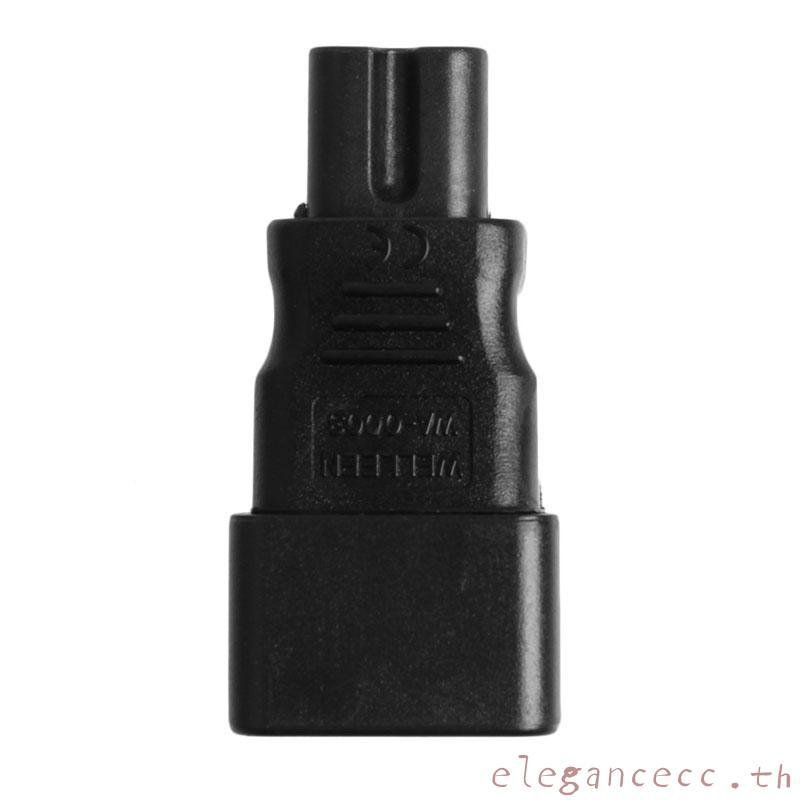ELEGAN IEC320 C14 ถึง C7 PDU UPS Plug Female Power Adapter Plug Converter Changer