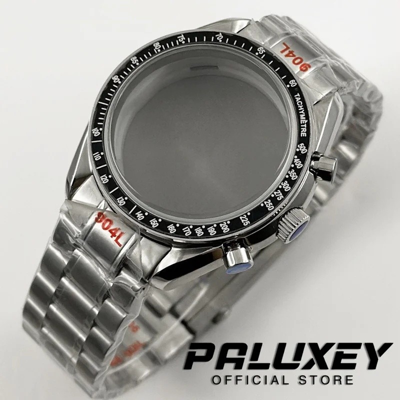 PALUXEY VK63 40 มม.แฟชั่นธุรกิจผู้ชายนาฬิกาโลหะ Sapphire Glass นาฬิกาอุปกรณ์เสริมนาฬิกาอะไหล่ Fit VK