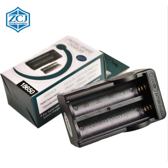 18650 เครื่องชาร์จแบตเตอรี่ลิเธียม 3.7V4.2V Cradle Charger Dual Slot Charger Strong Light ไฟฉาย Char