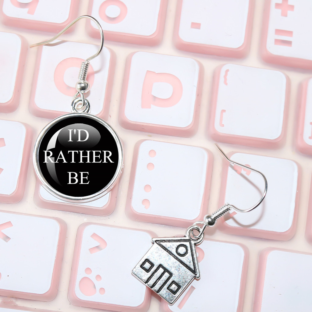 16 มม.ID RATHER BE AT HOME ID RATHER BE AT HOME ต่างหูต่างหู