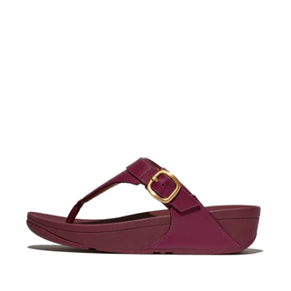 FITFLOP LULU ADJUSTABLE LEATHER รองเท้าแตะแบบหูหนีบผู้หญิง รุ่น ES8-288 สี RED
