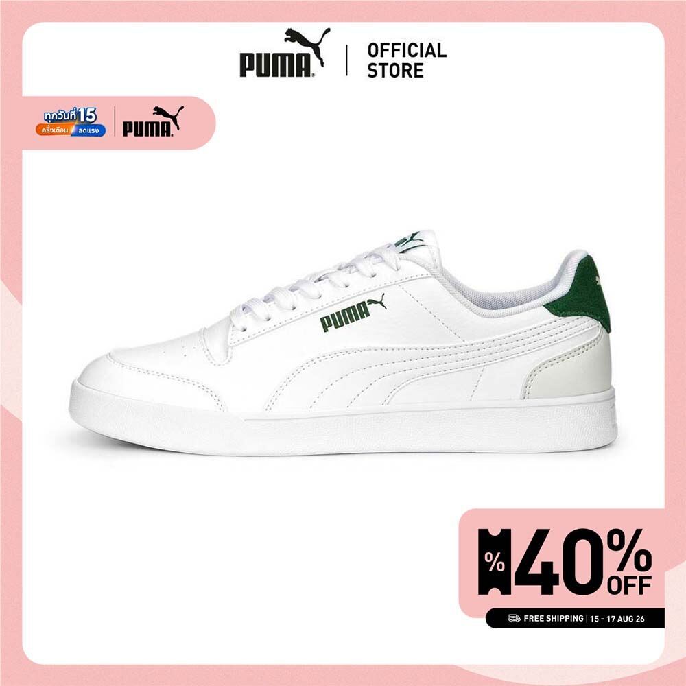PUMA BASICS - รองเท้าผ้าใบ PUMA Shuffle สีขาว - 30966825