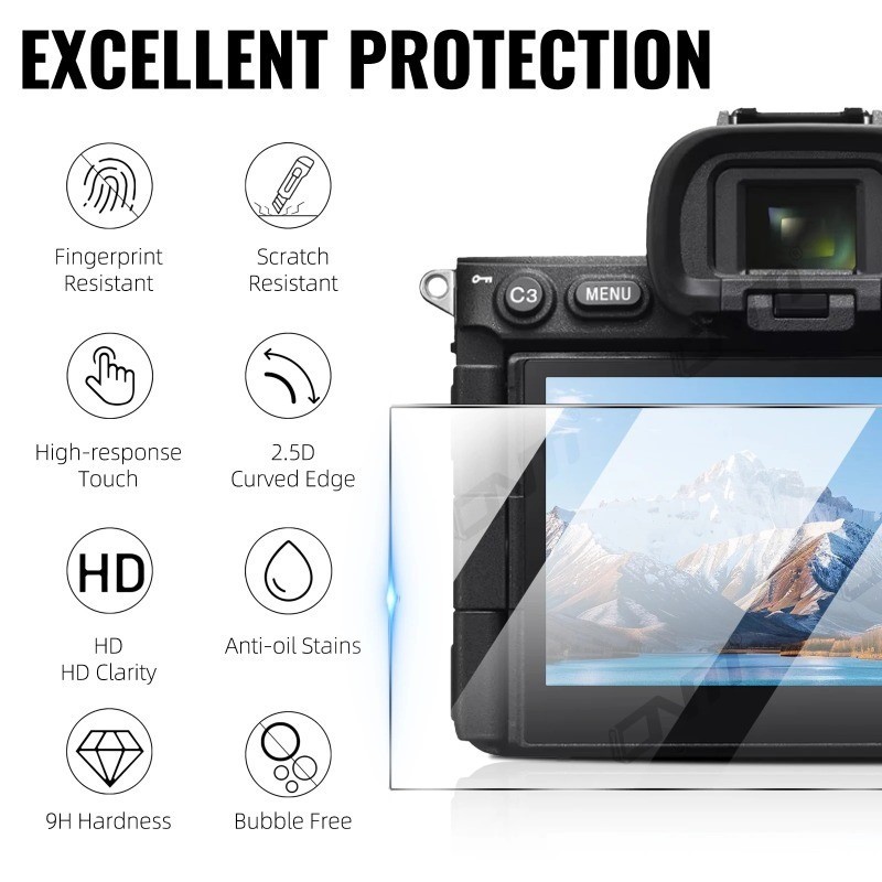 1-3PCS กระจกนิรภัยสําหรับ Pentax K‐1 Mark II K12 K‐1 K1 K‐3 II K32 K‐3 III K33 K‐3 K‐30 K‐50 จอแสดงผ