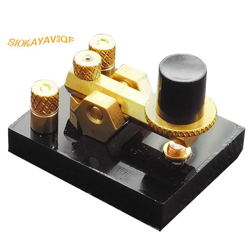 มินิทองเหลือง CW คีย์คู่มือ Morse รหัส Transmission Shortwave สําหรับ HF RADIO