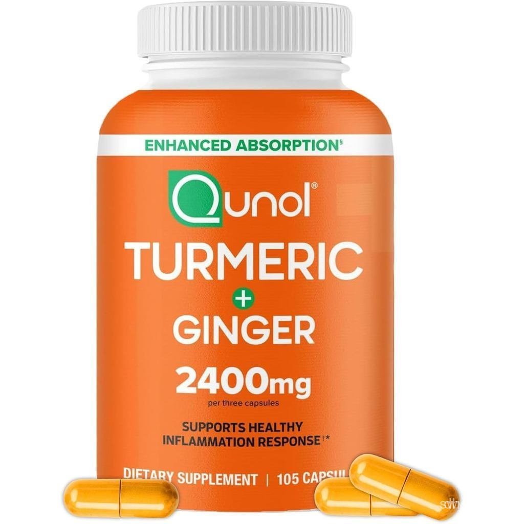 QunolTurmericCurcuminwithkPepper&Ginger,2400mgTurmericExtract with 95%Curcuminoids,ExtraStrength,Enh