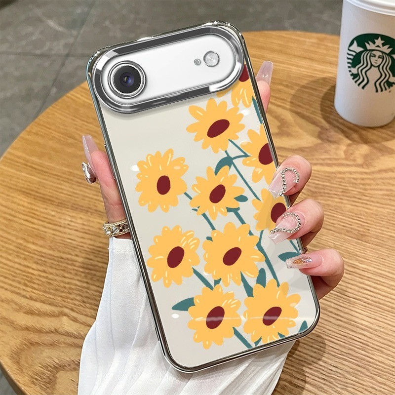 Imura สําหรับ OPPO F3 Lite Graffiti ดอกทานตะวันการ์ตูนกรณีทั้งหมดรอบ 4 มุม Anti-Fall ฝาครอบกันชนเคสโ