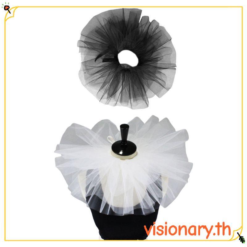 Vision น้ําหนักเบา Faux Collar ผ้าตาข่าย Layered Ruffled ที่ถอดออกได้ Neckpiece สําหรับ Themed กิจกรรมเครื่องแต่งกายคอสเพลย์