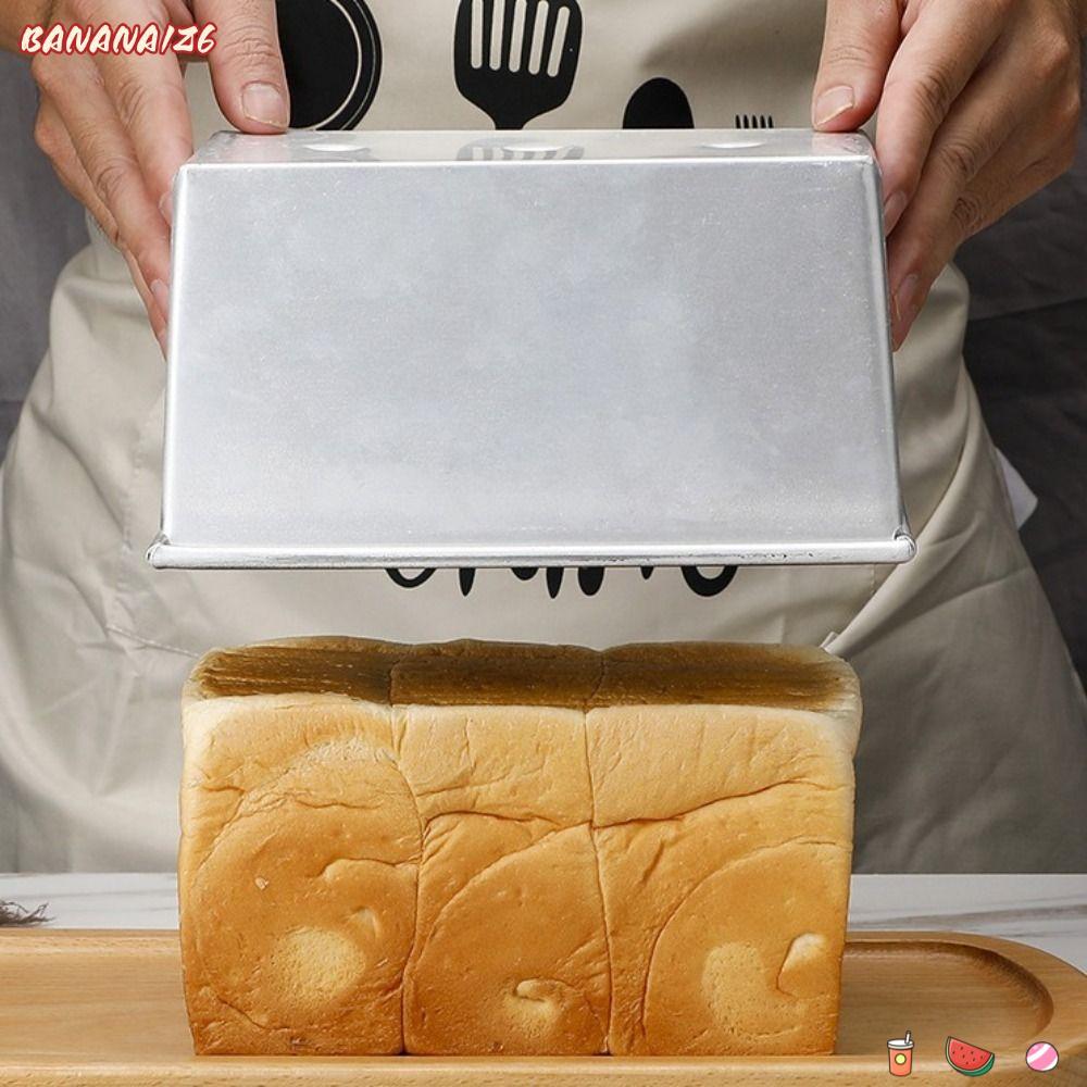BANANA1Z6 250g/450g/750g/900g/1000g ขนมปัง Loaf Pan, พร้อมฝาปิดอลูมิเนียมกล่องขนมปังปิ้งขนมปัง Mould