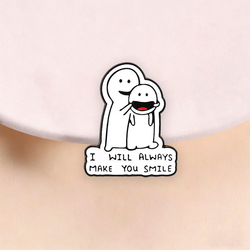 ฉันจะทําให้คุณเสมอยิ้ม Meme เคลือบ Pin ตลกบังคับ-Smile การ์ตูนเข็มกลัดอุปกรณ์เสริมของขวัญสําหรับเพื่อน