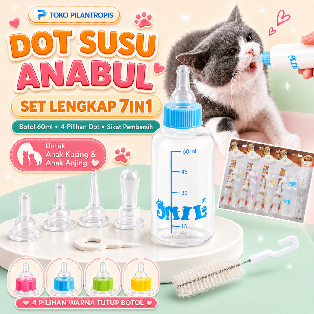 NEWBORN BABY CAT MILK BOTTLE 1 ชุด REFILL REPIFIER CAT DODOT