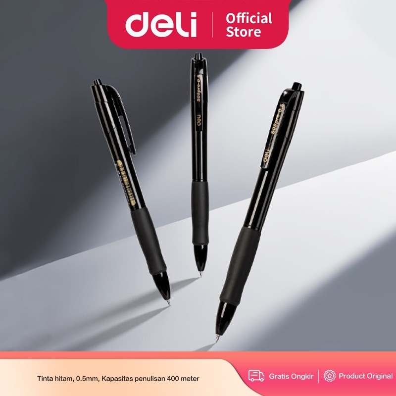 ปากกาเจล Deli ST Tip สีดํา S08Pro-ST