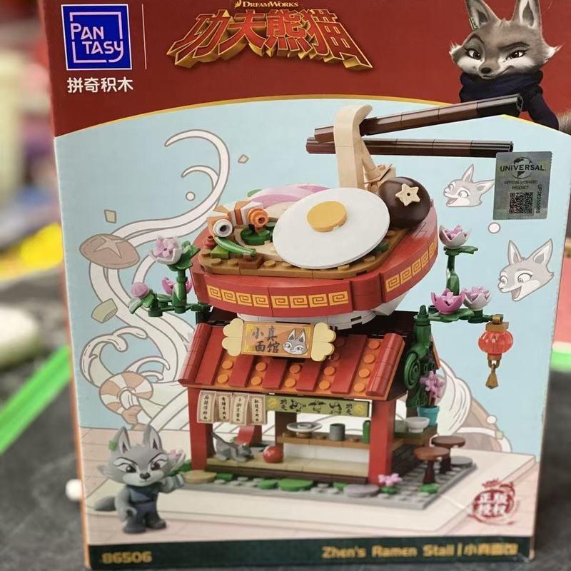 ของแท้คุณสมบัติ Street View Building Blocks Kung Fu Panda 4 Joint ของแท้คุณสมบัติ Building Block ของ