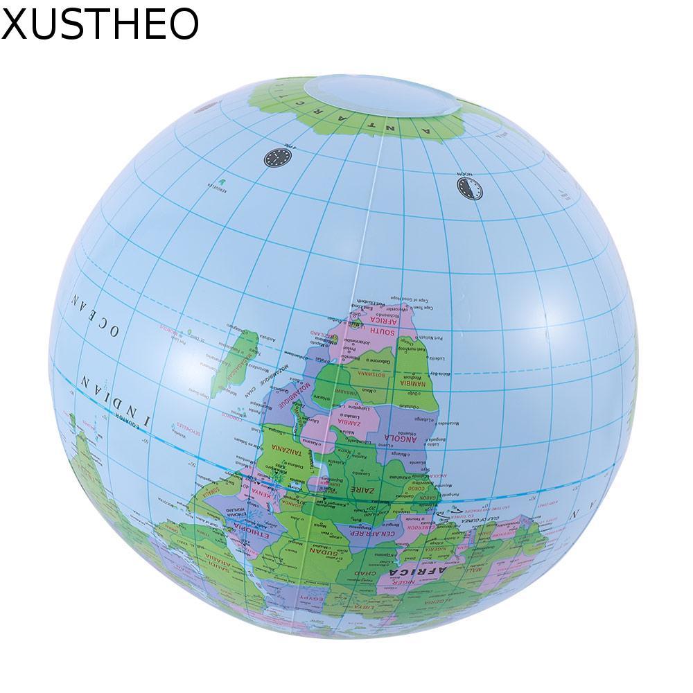 XUSTHEO Globe Giant English Kids Earth Balloon Ball Durable Blow Up PVC World Map