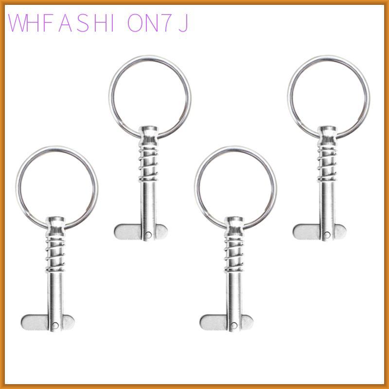 [whfashion7j] หมุดสปริงสแตนเลส 4 ชิ้น 1/4" w/