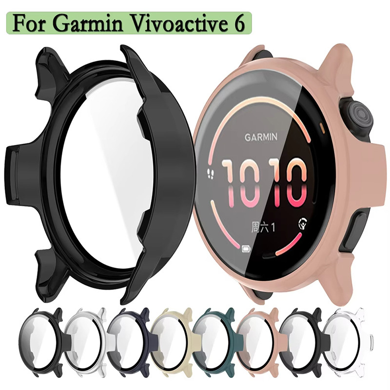 Anti Gores กระจกนิรภัย PC กรณี Hard Screen Protector สําหรับ Garmin Vivoactive 6 / Garmin Vivoactive 5