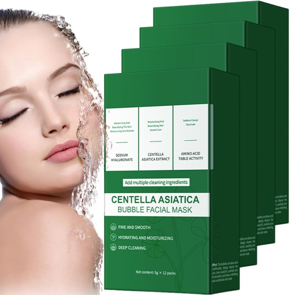 Centella Foam Facial Mask สามารถลบสีดําและควบคุมความมัน, Deepy Clean Facial,Centella Asiatica Foam F
