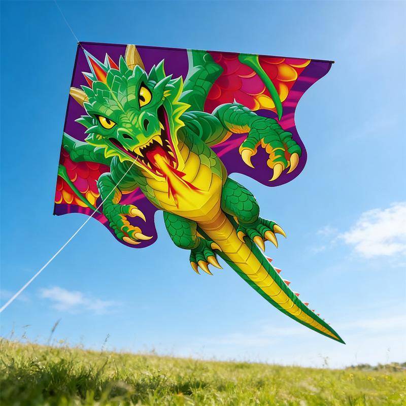 Mypink Dragon Kite อัพเกรด Hot Cut Craft การ์ตูน Kite เหมาะสําหรับผู้เริ่มต้น 100 M Kite String ของเ