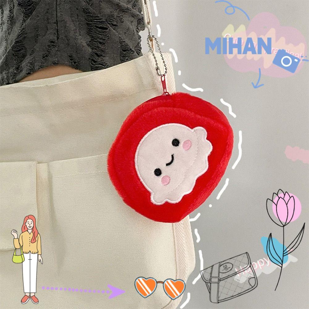 MIHAN กระเป๋าใส่เหรียญตุ๊กตา,ที่เก็บบัตรเครดิต Octopus กระเป๋าใส่เหรียญปลาหมึกยักษ์สีแดง,การ์ตูนน่าร