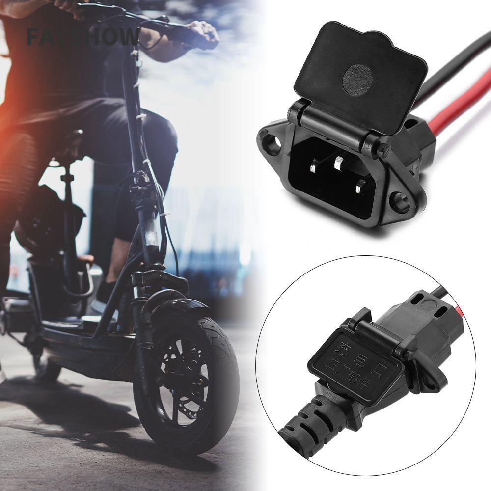 FAYSHOWTH 1/2/5pcs E-bike Battery Charger สําหรับ 36V 48V ปลั๊กชาร์จสามแนวตั้งชิ้นส่วนรถยนต์ไฟฟ้า