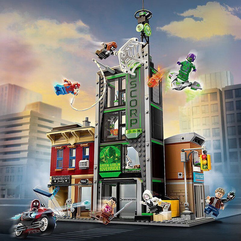 Superhero Spider-Man vs ออสเตรีย Group 76324 Boy ประกอบรุ่น Building Block ของเล่นเด็กของขวัญ
