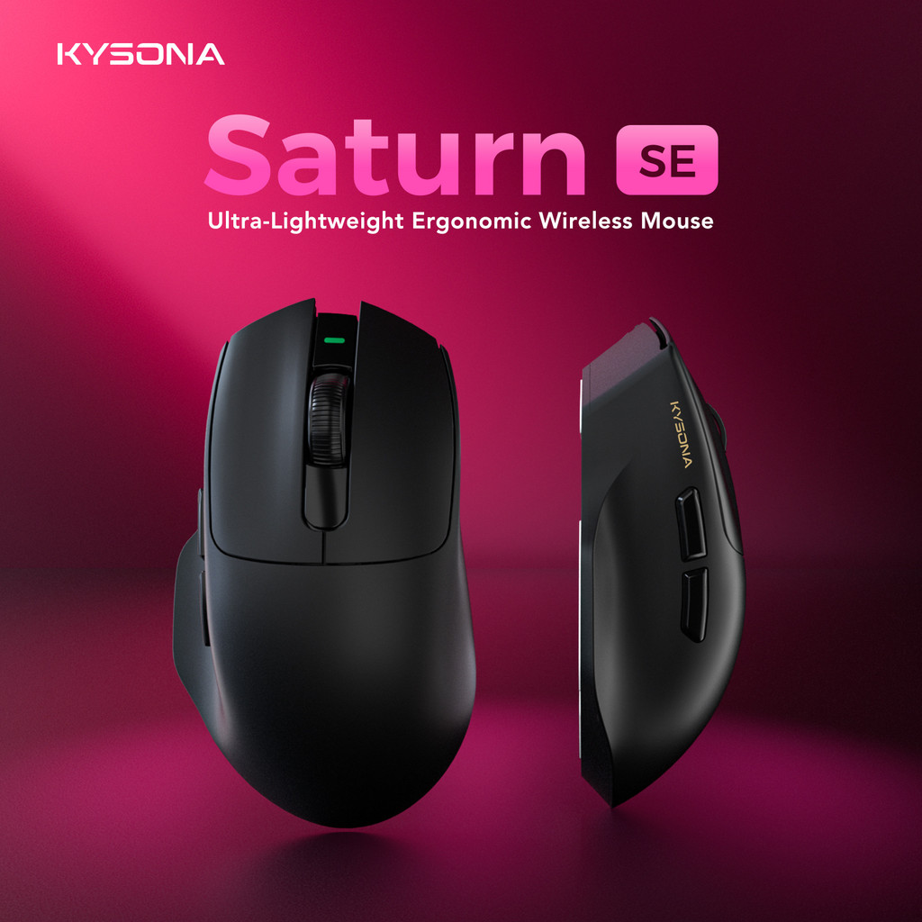 KYSONA SaturnSE เมาส์สําหรับเล่นเกมพร้อมฐานชาร์จ PAW3311 เซ็นเซอร์สําหรับเล่นเกมระดับไฮเอนด์การออกแบ