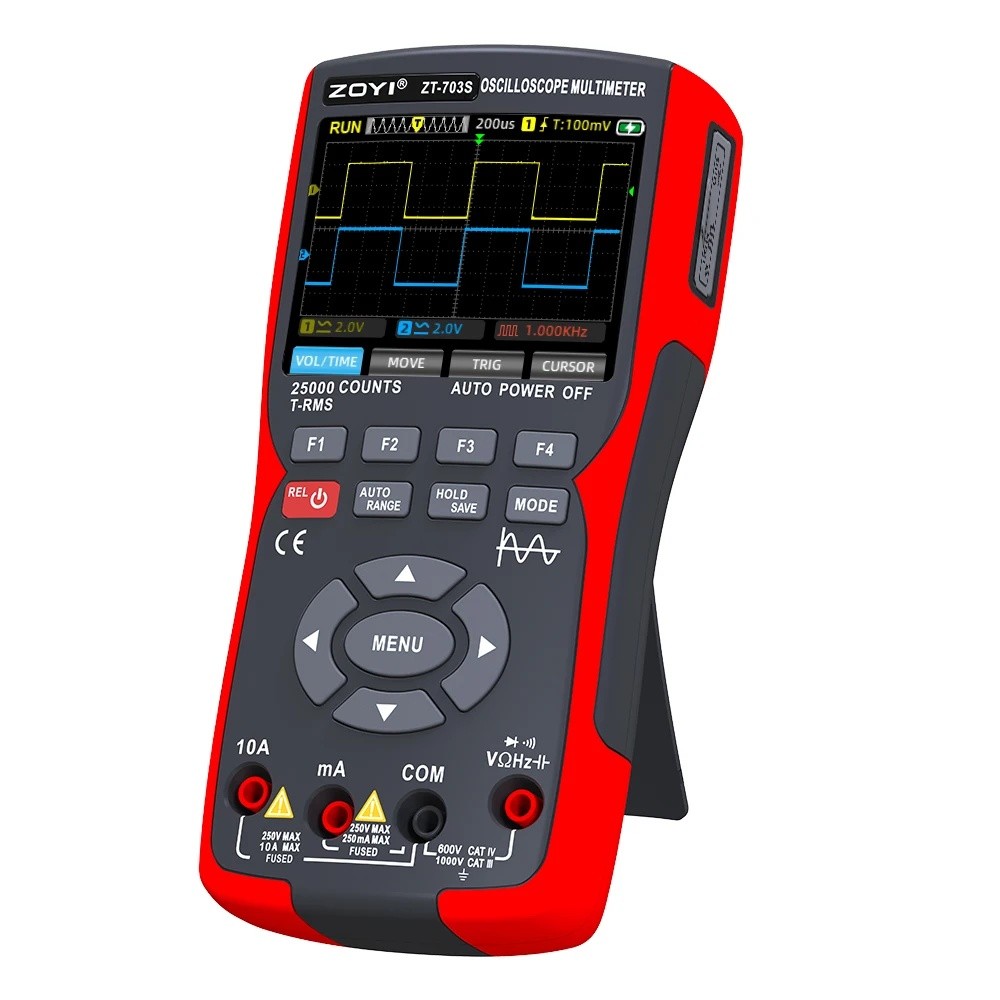 F9WA One Standard Probe ZOYI ZT703S แบตเตอรี่มือถือจอแสดงผล LCD มัลติมิเตอร์ Oscilloscope พร้อมสัญญา