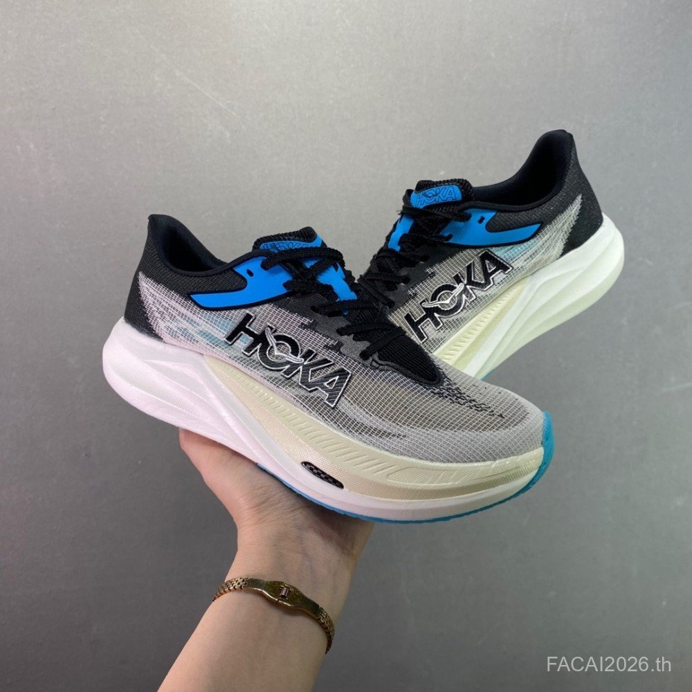 HOKA ROCKET X3 Racing รองเท้าวิ่งสําหรับผู้ชายและผู้หญิงรองเท้าผ้าใบ Unisex คู่ Professional แผ่นคาร