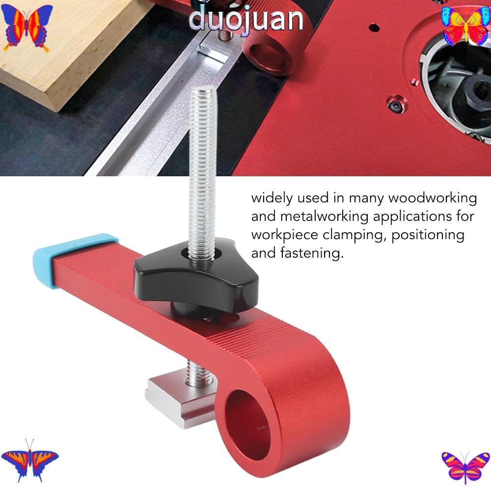 DUOJUAN T Track Clamp,สีแดงปรับT Track Clamps Kit,อุปกรณ์เสริมอลูมิเนียมสล็อตT T Track Hold Down Cla