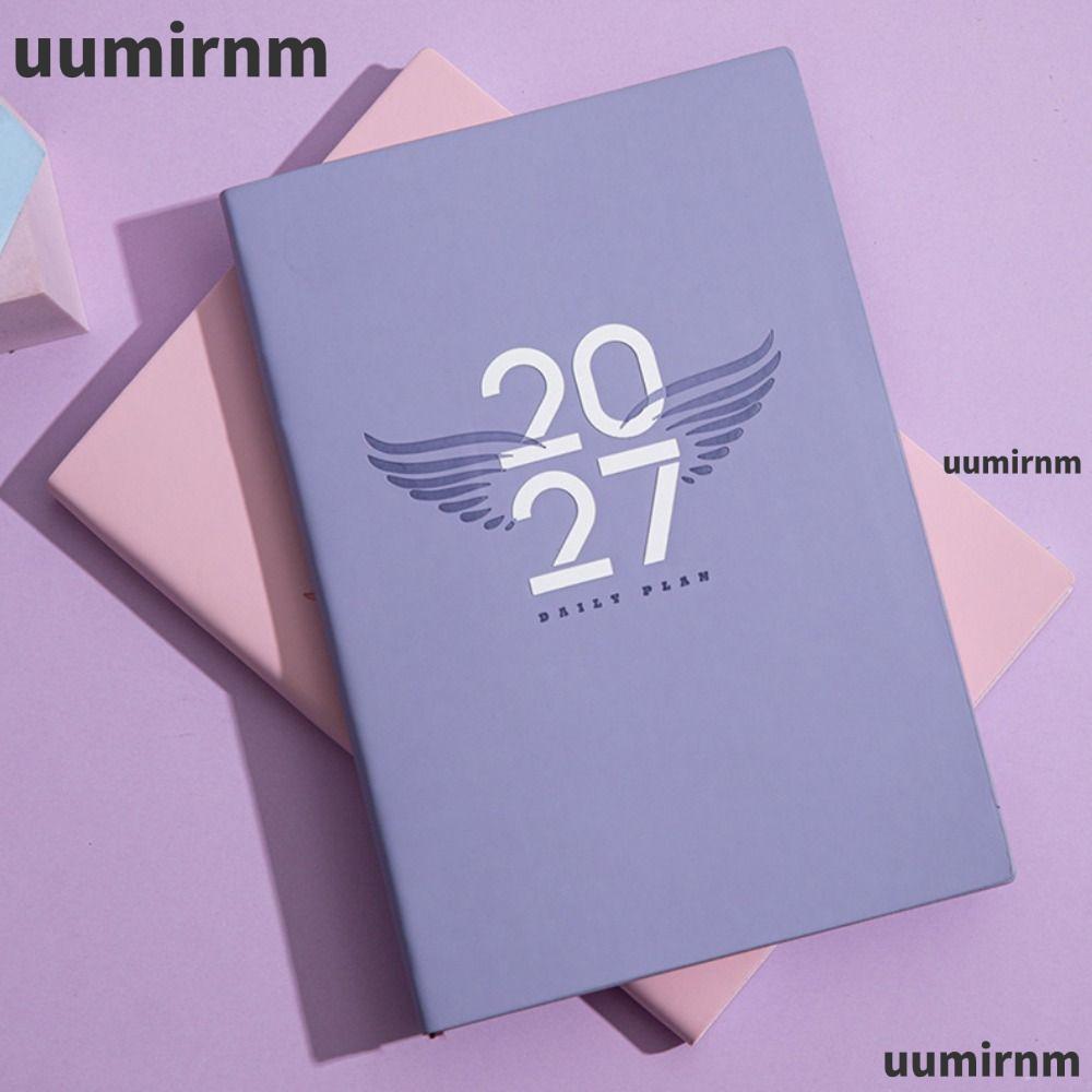 UUMIR 2027 Schedule Book, Planner Reminder A5 Agenda Book, Portable To Do List Textured PU Daily Pla