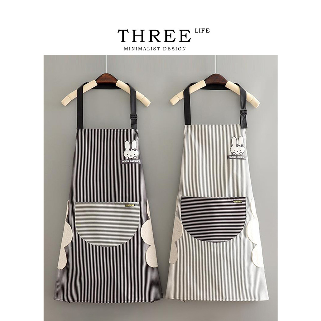 Tlife · Miffy · ผ้ากันเปื้อนกันน้ําพร้อมกระเป๋าทําอาหารในครัวแบบเช็ดมือได้สไตล์ญี่ปุ่นเอวคล้องคอ| มิ