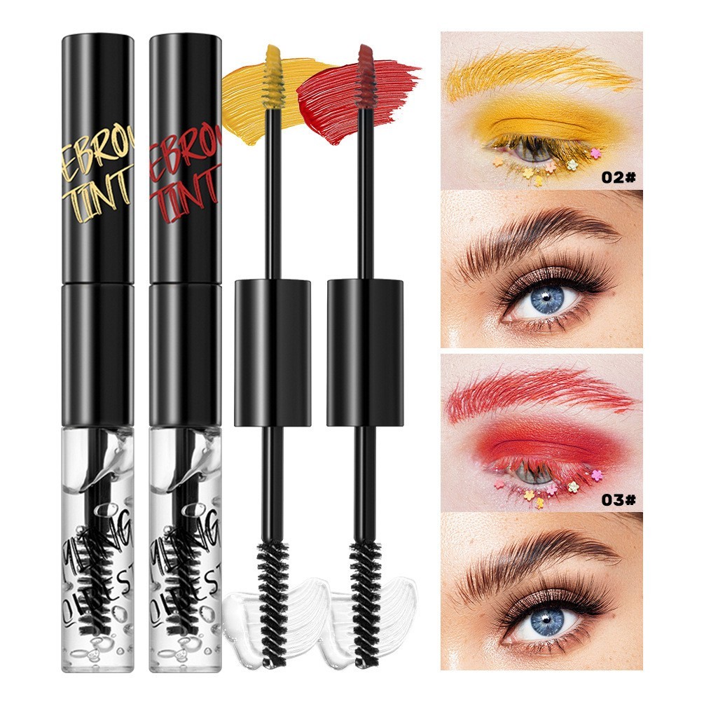 QIBEST , กันเหงื่อ, ไม่เลอะธรรมชาติ QIBEST กันน้ํา Sweatproof Non-Smudge ธรรมชาติสามมิติ Liquid Eyeb