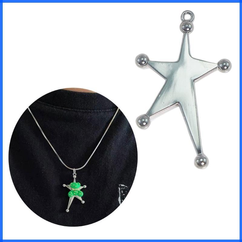 Con Mini Star Shape Charm DIY สร้อยข้อมือสร้อยคอเครื่องประดับทําจี้ดาว Awn