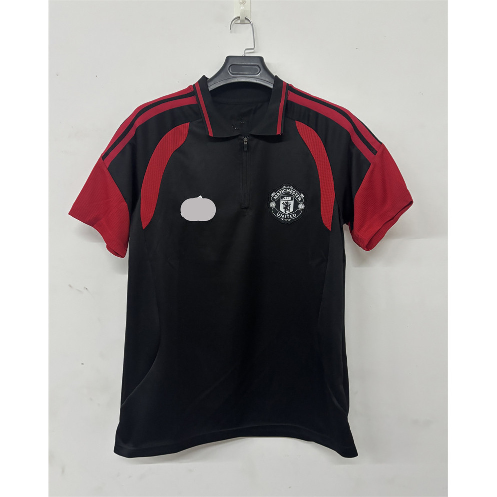 26-27 Club Pre match Warm up Training Zipper เสื้อโปโลคอปกพับแขนสั้น
