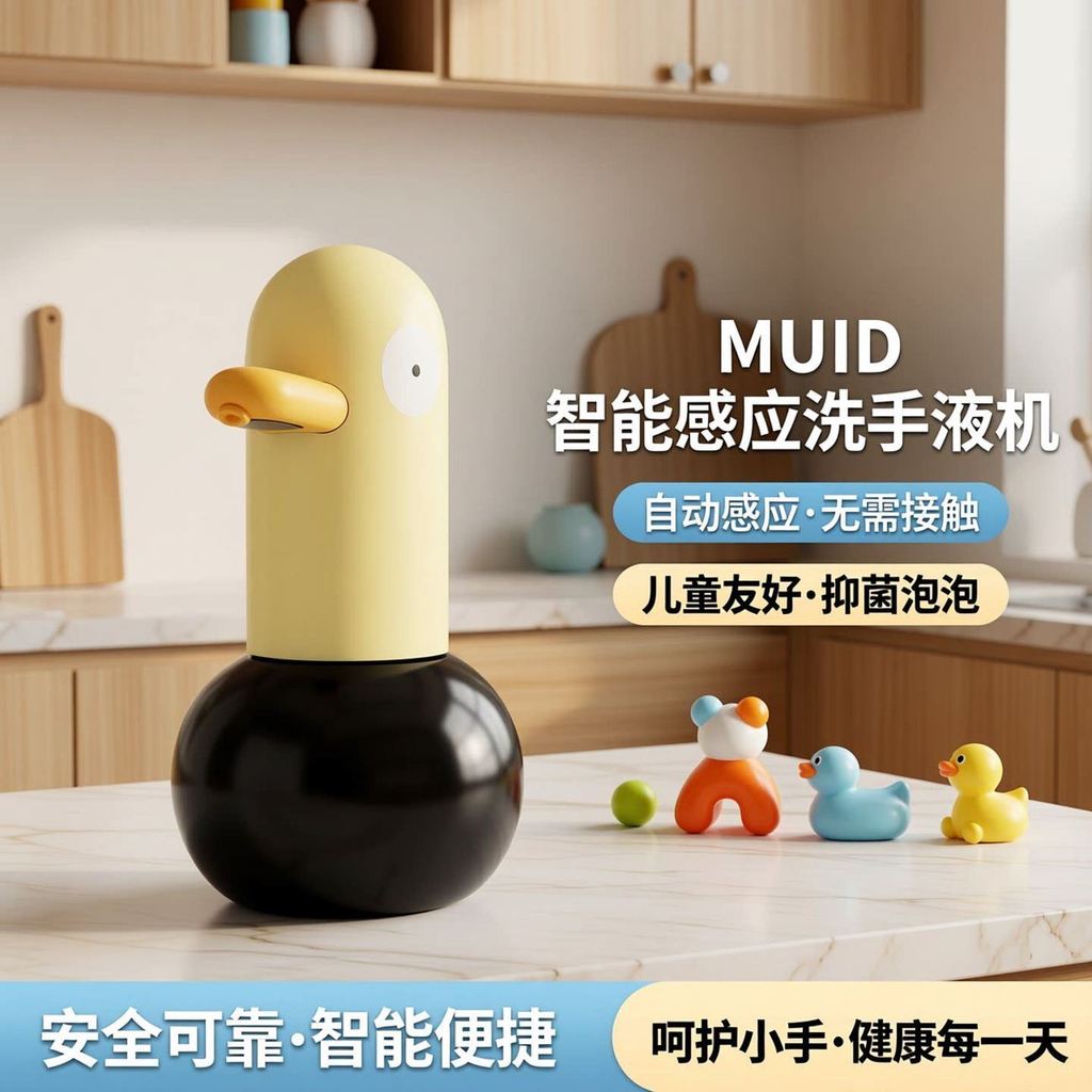 2026 สไตล์ใหม่ MUID โฟมเหนี่ยวนําอัตโนมัติล้างการ์ตูนเด็กเครื่องเจลทําความสะอาดมือออกฟองสมาร์ทชาร์จต