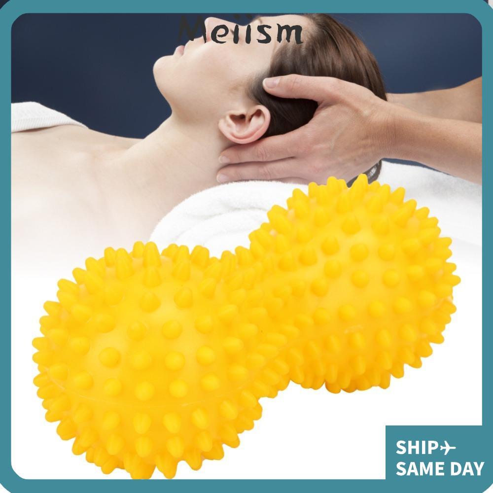 MEIISM Spiry Massage Ball, Roller Function Handheld Peanut Massage Ball,แบบพกพา PVC Fascia Massage B