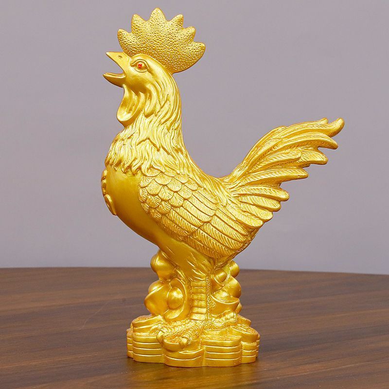 ใหม่ Golden Rooster Pendulum Rooster จําลอง Big Rooster Ruyi เหล็ก Rooster Ingot ห้องนั่งเล่นตกแต่งท