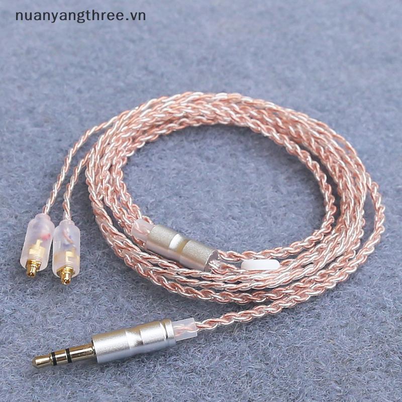 HiFi หูฟังอัพเกรดสาย MMCX 3.5 มม.1.2 M Silver Plated Core สําหรับ IE200/IE300/IE600/IE900/ N5005/N30