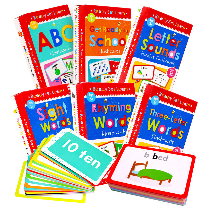 แฟลชการ์ดภาษาอังกฤษ Original Matching Word Card Letter Sounds Phonics Flashcards Letter ABC Words Nu