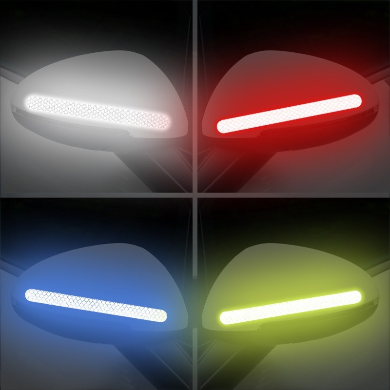 Creative Unique Night Luminous Strip Highlight แพทช์สะท้อนแสงสติกเกอร์ไฟฟ้าทั้งสองด้านตกแต่งรถ Anti-