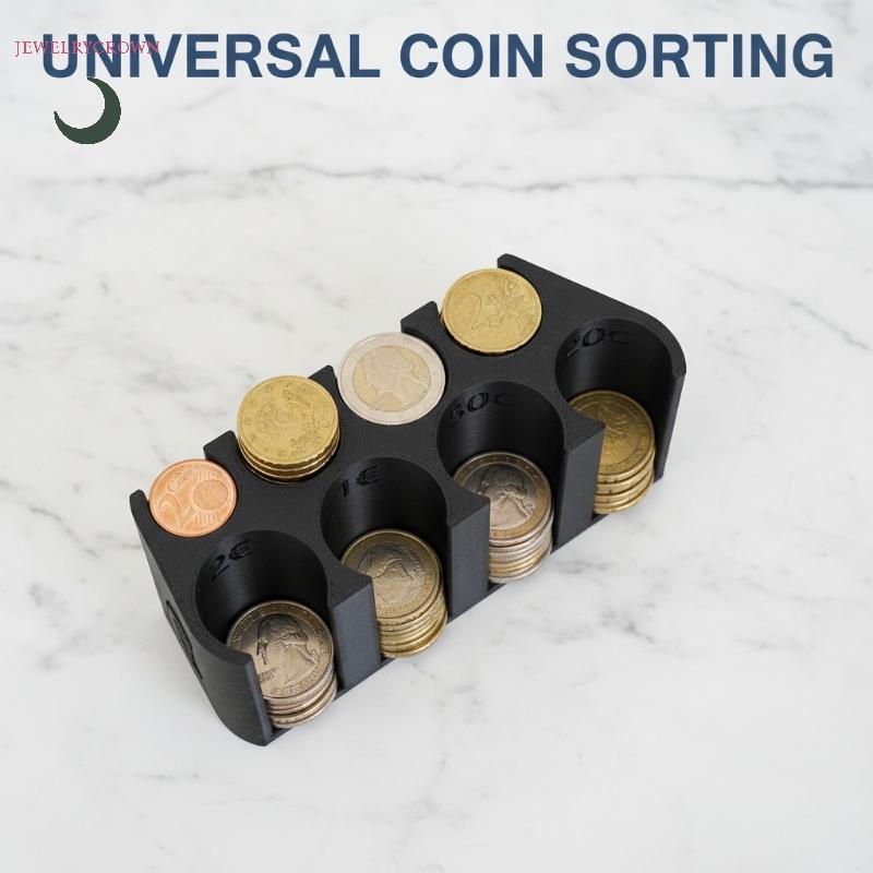 Euro Coin Storage Box Dispenser 2 Euro 1 Euro 50 Cent Holder Organizer for Home Shop Counters Everyd