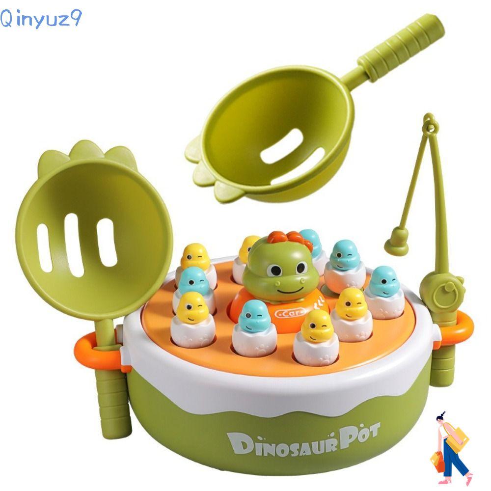 QIYUZ9 เกมตกปลาไดโนเสาร์, Bouncing Dinosaur Multi-Functional Catching Pop Up Game, Interactive Desig