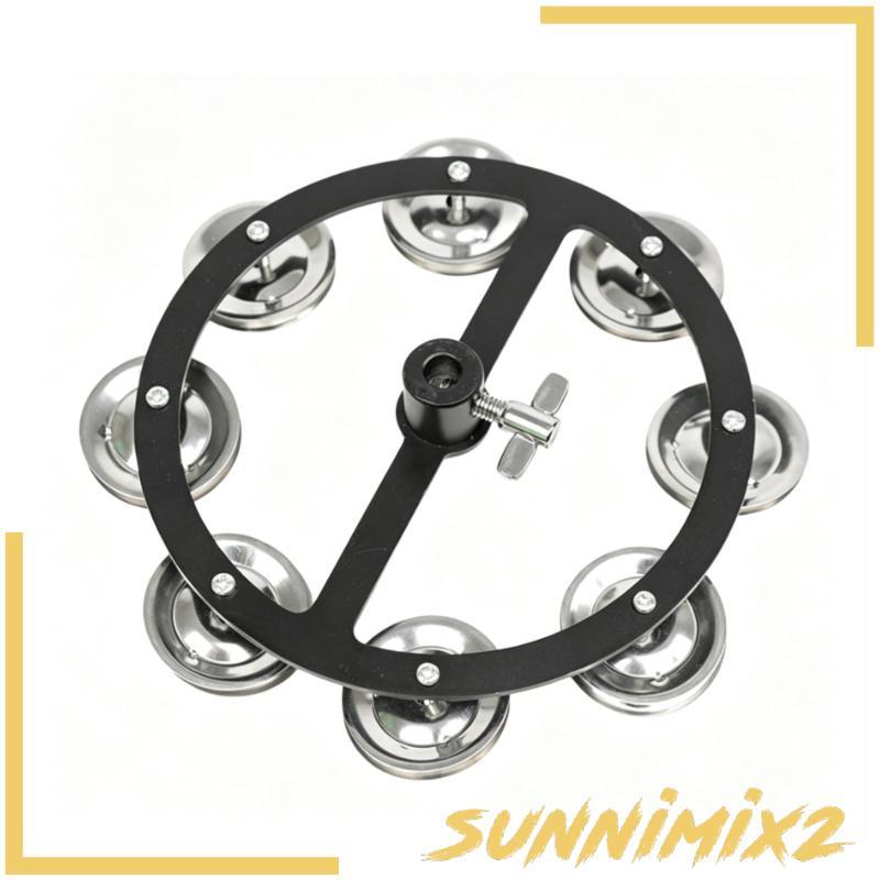 [Sunnimix2] Double Layer Cymbal สแตนเลส Shake Bell Percussion อุปกรณ์เสริมสําหรับชุดกลอง Crash Cymba