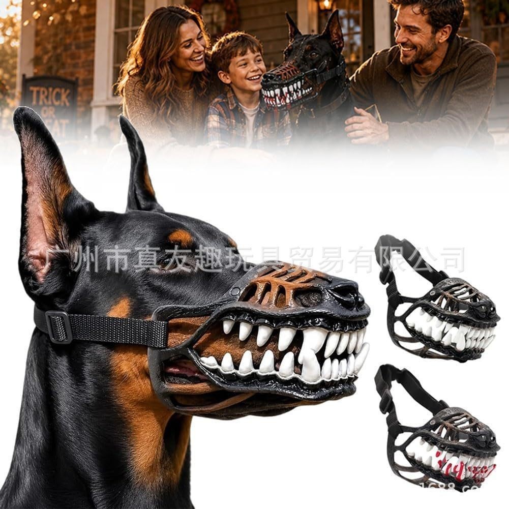 สินค้าใหม่ Hell Hound Monster Muzzle Monster Muzzle ของเล่น Hell Hound Monster Muzzle Latex Muzzle ฮ