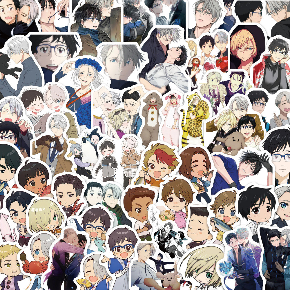 8-105pcs Manhwa มังงะ YURI บน ICE Re:Zero Monkey D Luffy Hazbin โรงแรมเริ่มต้นชีวิตในอีกโลกสติกเกอร์
