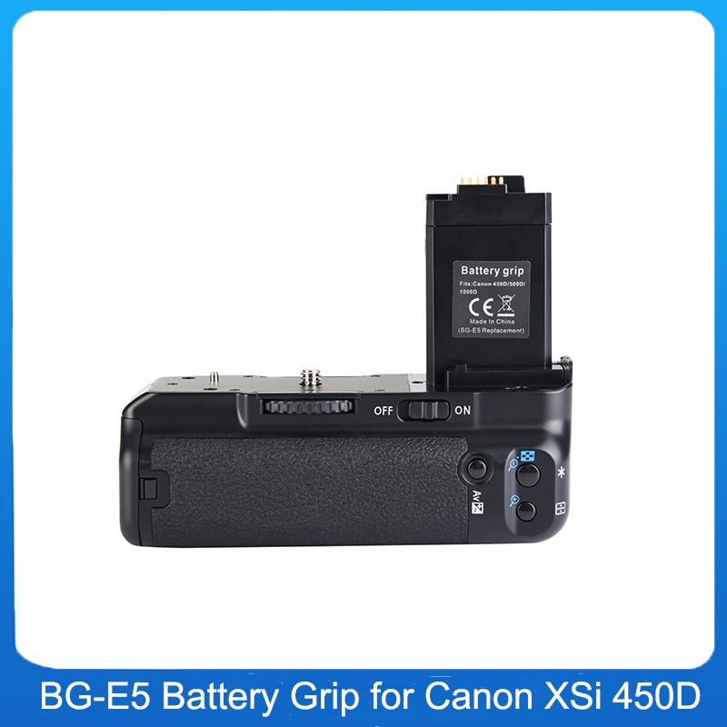 Premium BG-E5 BG-500D แบตเตอรี่แนวตั้ง Grip สําหรับ Canon 450D 500D 1000D Rebel XS XSi T1i กล้อง DSL