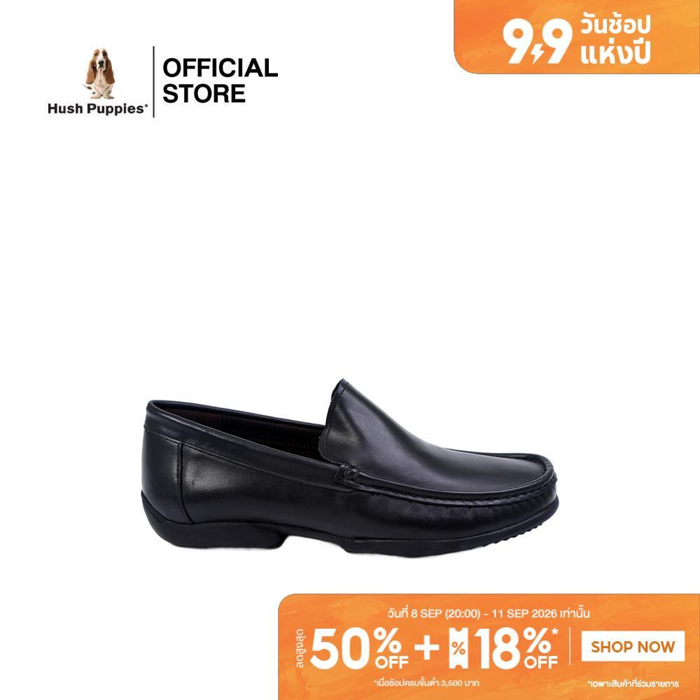 Hush Puppies รองเท้าผู้ชาย รุ่น HP 8HCFB3415A - สีดำ (รองเท้าลำลองหนังแท้ แบบสวม)