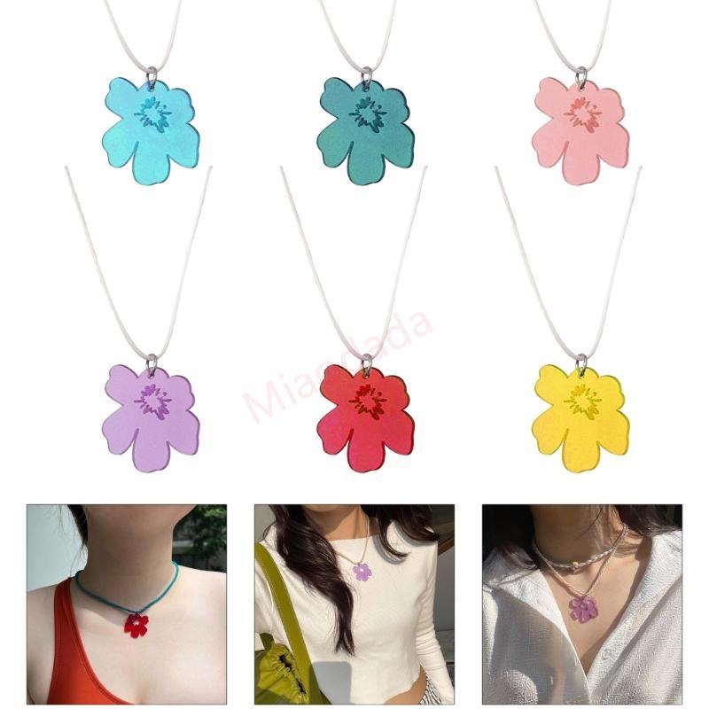 MDD สร้อยคอจี้ดอกไม้ไม่สม่ําเสมอ Choker แฟชั่นคอเครื่องประดับ