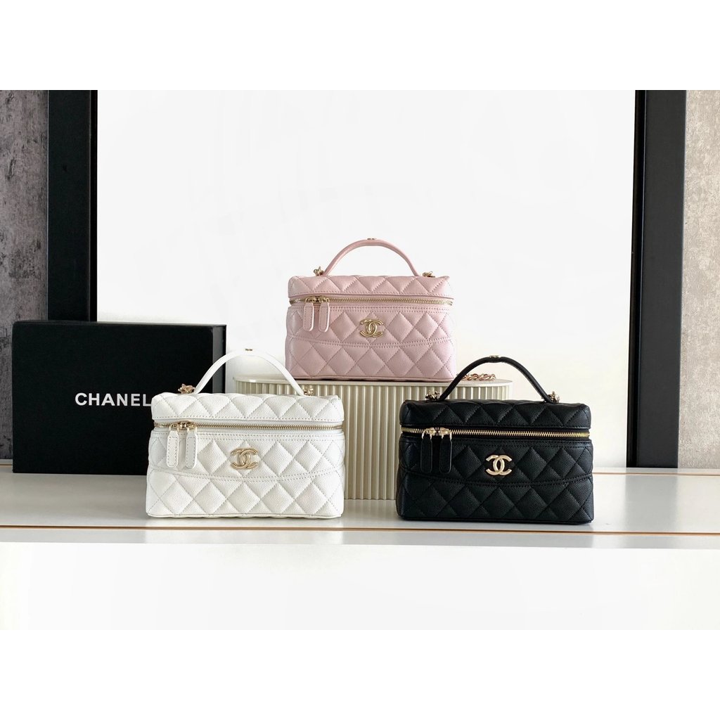 [นางฟ้าเก่า] CHANEL26cLp กระเป๋ากล่องข้าวหนังวัว กระเป๋าคาดเอว กระเป๋าโซ่หูหิ้ว กระเป๋าเครื่องสําอาง